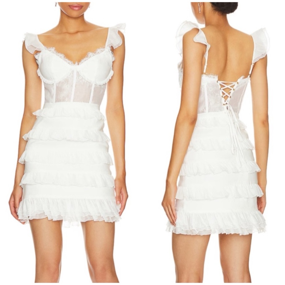 V. Chapman Fiorini Mini Dress White - Picture 3 of 10